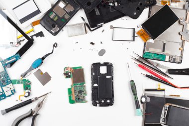 telefon tamir Üstten Görünüm