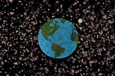 bir siyah arka plan yıldız soyut dünya