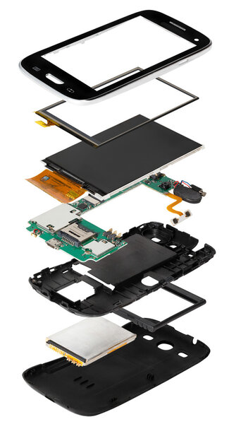 disassembled smartphone
