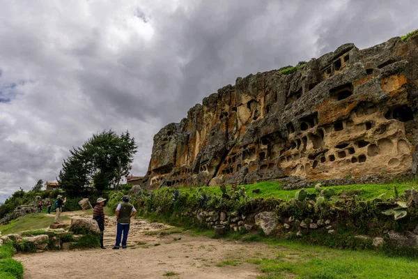 Banos Del Inca Cajamarca Peru 2019 Grupo Pessoas Visitando Sítio — Fotografia de Stock