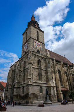 Brasov, Romanya - 18 Haziran 2024: Brasov 'da Siyah Kilise Gotik Simgesi.