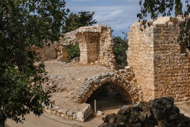 Celile Bölgesi, İsrail 'deki Haçlı Kalesi' nin Antik Harabeleri.