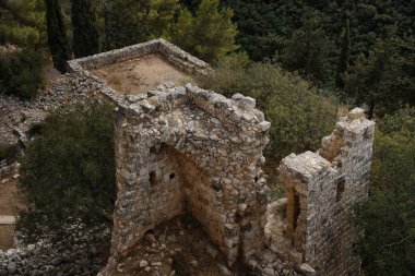 Celile Bölgesi, İsrail 'deki Haçlı Kalesi' nin Antik Harabeleri.