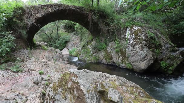 Suono Acqua Nei Corsi Acqua Del Nord Della Provincia Huelva — Video Stock