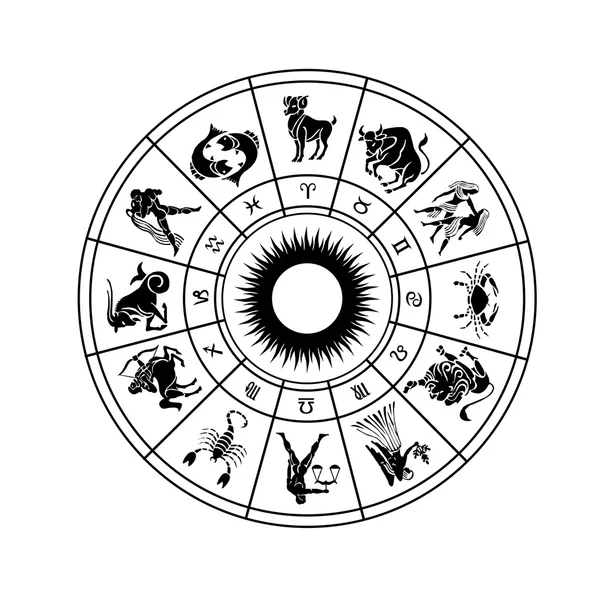 Horoscope roue de signes du zodiaque — Photo