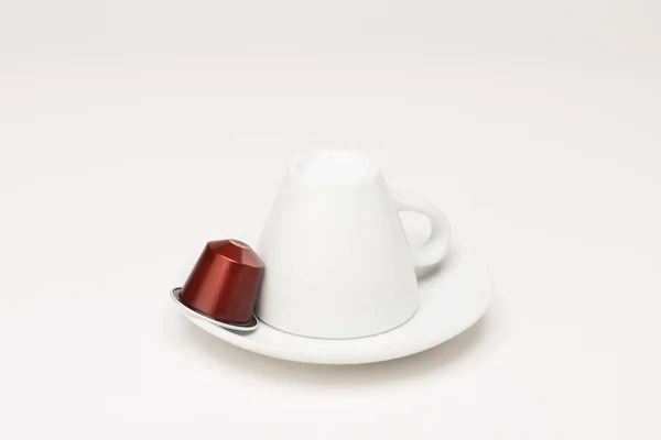Filiżanka kawy z kapsułki — Zdjęcie stockowe
