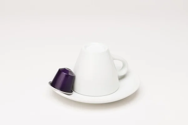 Tazza di caffè con capsula — Foto Stock