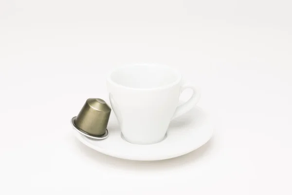 Tazza di caffè con capsula — Foto Stock