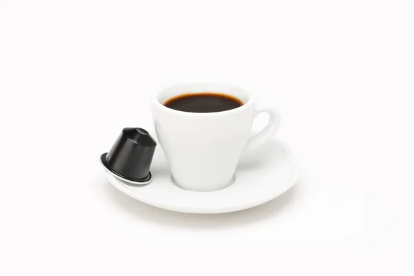 Tazza di caffè con capsula — Foto Stock