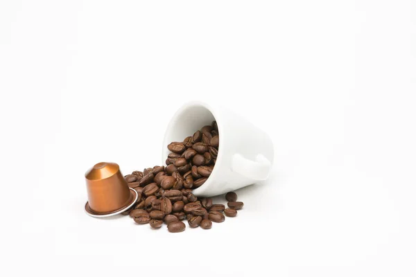 Zaad van koffie met capsule — Stockfoto