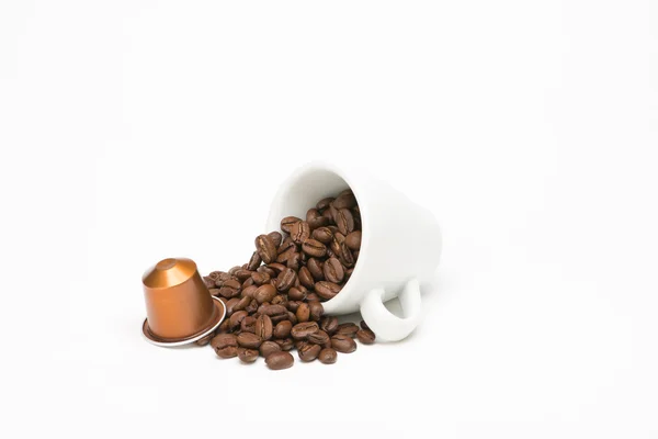 Zaad van koffie met capsule — Stockfoto