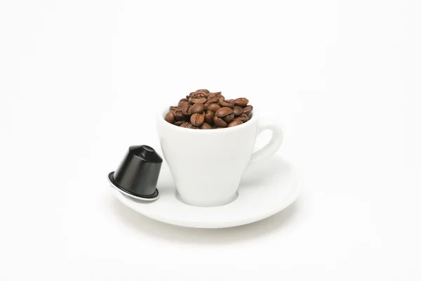 Семя кофе с капсулой — стоковое фото