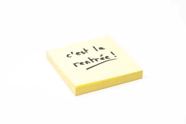 Post-it rentree — Stockfoto