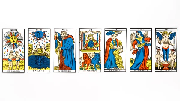 Tarot card draw — Stockfoto