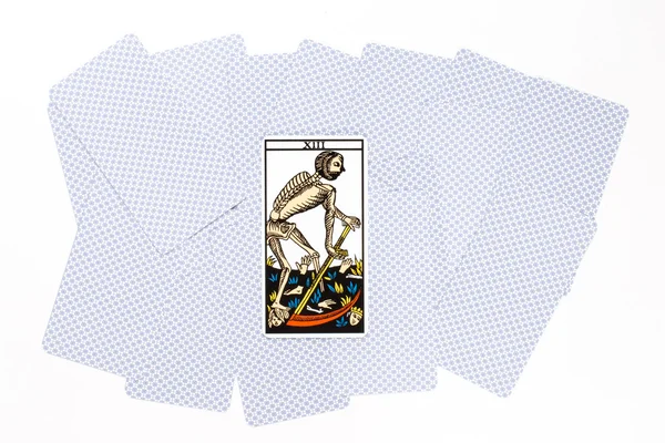 Tarot card death draw — Stock Photo, Image