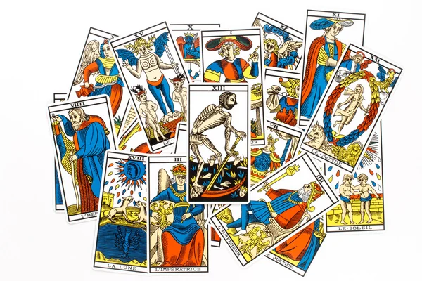 Carte de tarot mort tirer — Photo