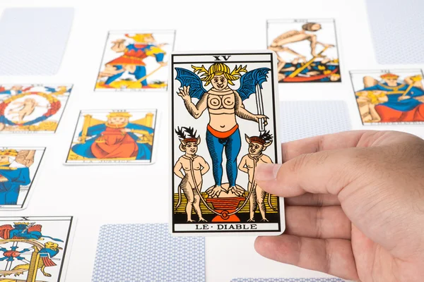 Draw tarot: O Diabo — Fotografia de Stock