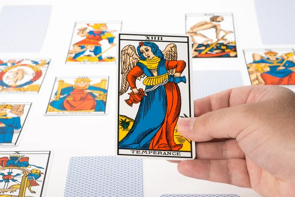 Zwrócić tarot: wstrzemięźliwość — Zdjęcie stockowe