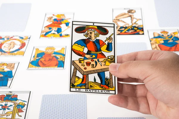 Kreslení tarot: kouzelník — Stock fotografie