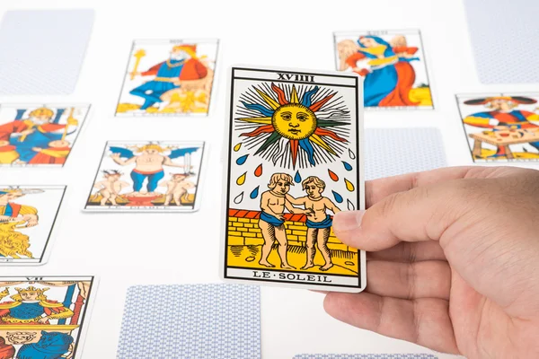 Kreslení tarot: slunce — Stock fotografie