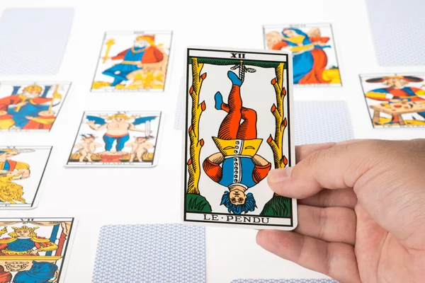 Draw tarot: O homem enforcado — Fotografia de Stock