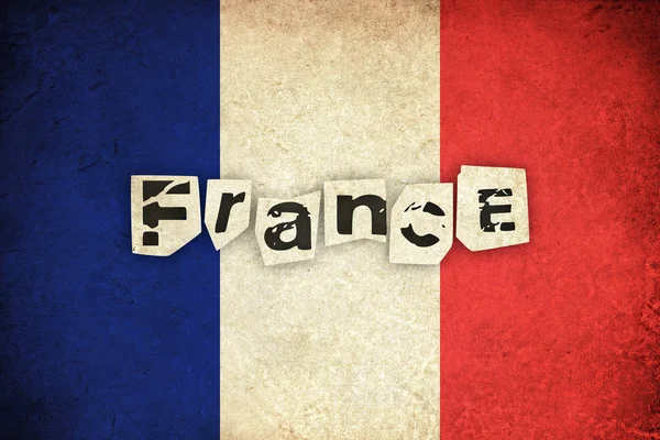 Grunge Flag of France / French country — Stock Photo, Image