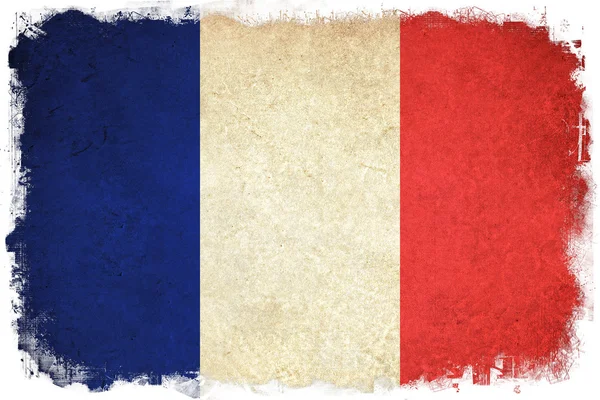 Bandera Grunge de Francia —  Fotos de Stock