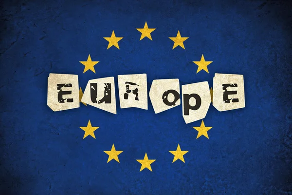 Європейський Союз гранж прапор фон ілюстрація Європи с — стокове фото