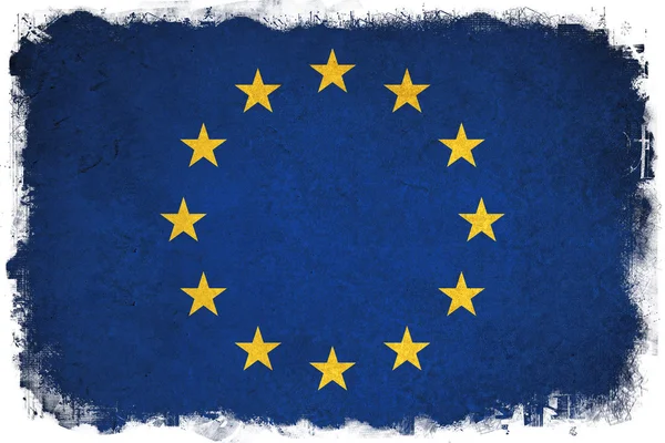 Європейський Союз гранж прапор фон ілюстрація Європи с — стокове фото