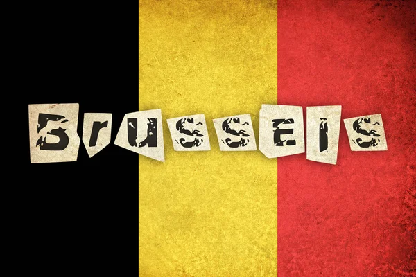 België grunge vlag achtergrond illustratie van Europees land — Stockfoto