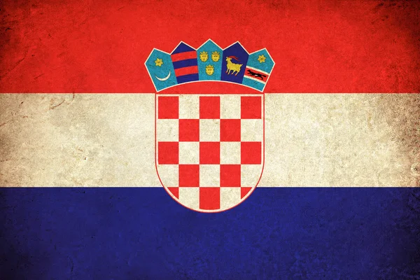 Прапор Хорватії гранж тло ілюстрація того, європейські країни — стокове фото