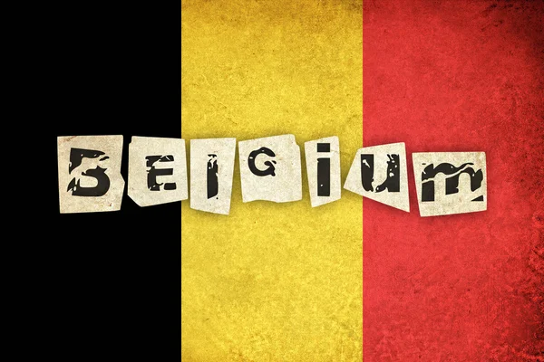 Belçika grunge bayrak Avrupa ülke resmi arka plan — Stok fotoğraf