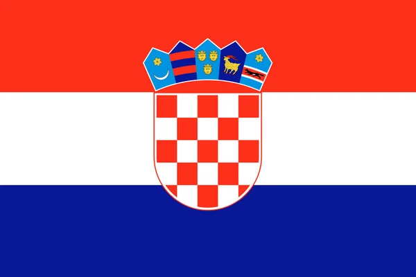 Kroatië vlag achtergrond illustratie van Europees land — Stockfoto