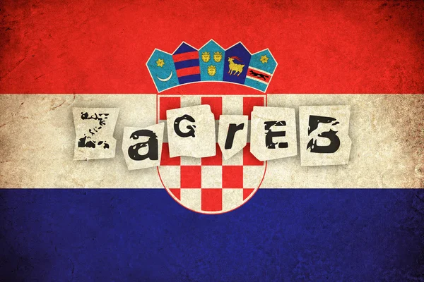 Croacia grunge bandera fondo ilustración del país europeo —  Fotos de Stock