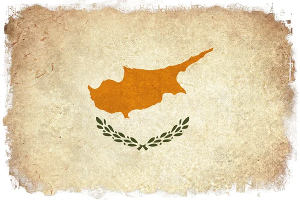 Vlag van Cyprus grunge achtergrond illustratie van Europees land — Stockfoto