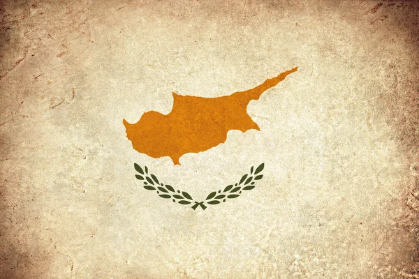 Vlag van Cyprus grunge achtergrond illustratie van Europees land — Stockfoto