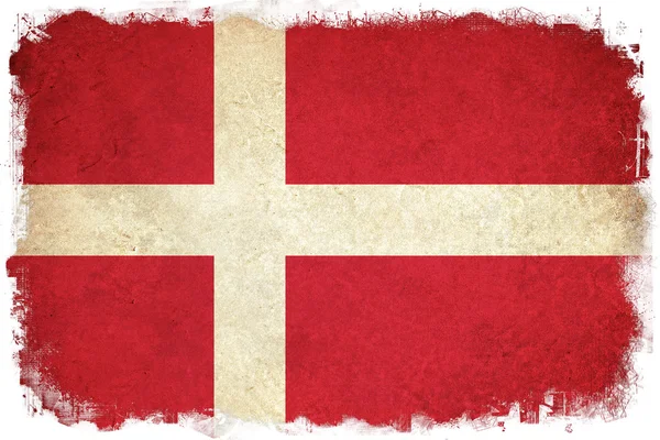 Danimarka grunge bayrak Avrupa ülke resmi arka plan — Stok fotoğraf