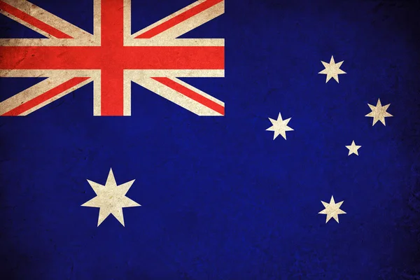 澳大利亚 grunge 旗 — 图库照片