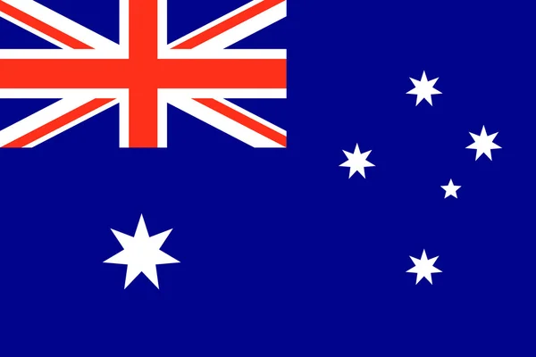 Bandera de Australia con texto — Foto de Stock