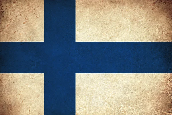 Прапор Фінляндії гранж — стокове фото