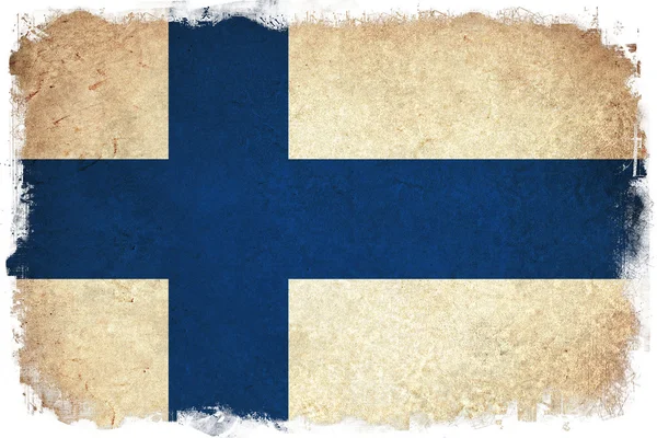 Finlandiya grunge bayrağı — Stok fotoğraf