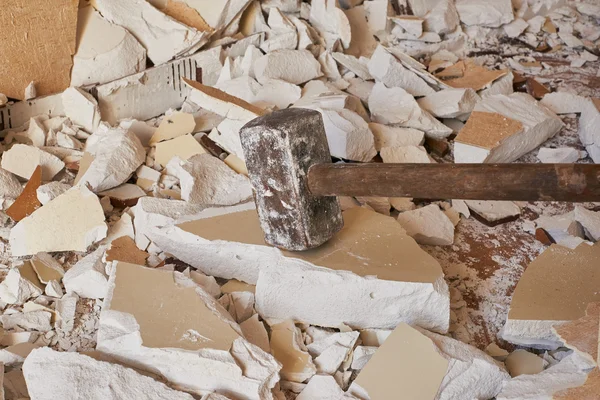 Hammer demolition material — Stock Photo, Image