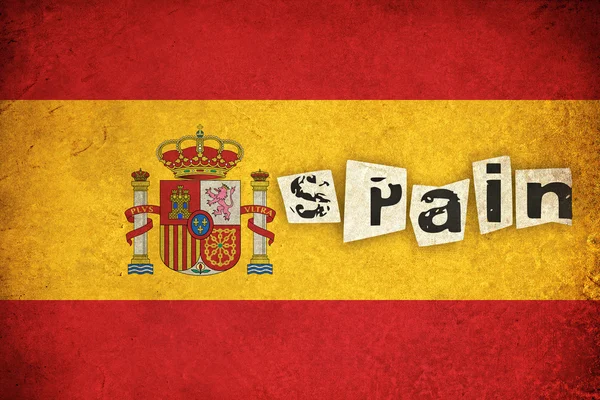 España grunge flag ilustración del país europeo con texto —  Fotos de Stock