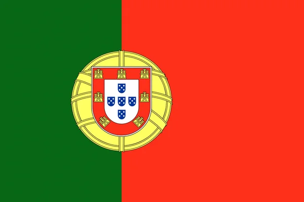 欧洲国家的葡萄牙国旗插图 — 图库照片