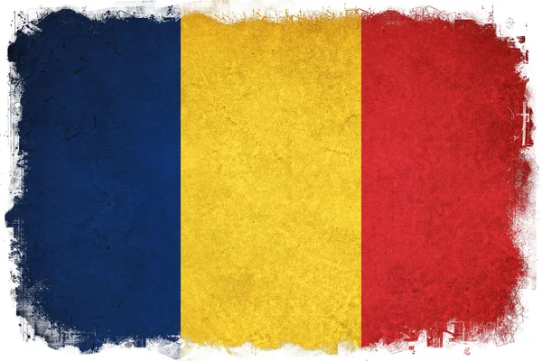 Romania grunge flag ilustration of European country — Fotografie, imagine de stoc