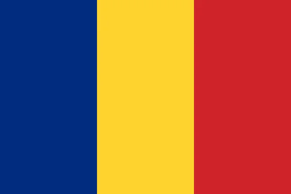 Rumäniens flagga illustration av europeiskt land — Stockfoto