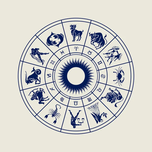 Horoscope roue de signes du zodiaque — Photo