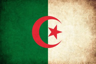Cezayir grunge bayrak çizimi ülke