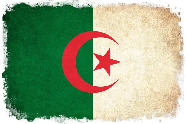 Algéria grunge lobogó szerinti ország illusztrációja — Stock Fotó