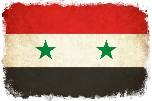 Syria grunge flag illustration des landes — Stockfoto